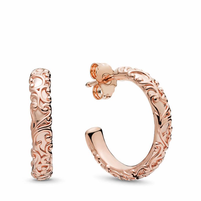 Pandora Rose™ Regal Beauty Hoop Earrings Ireland - Pandora Rose - 168243FJM